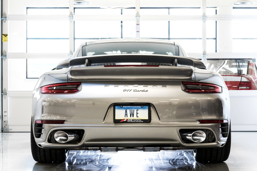 full front performance exhaust system for 911 turbo 991