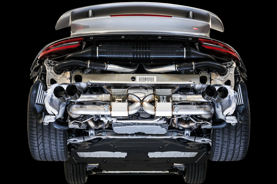 full front performance exhaust system for 911 turbo 991