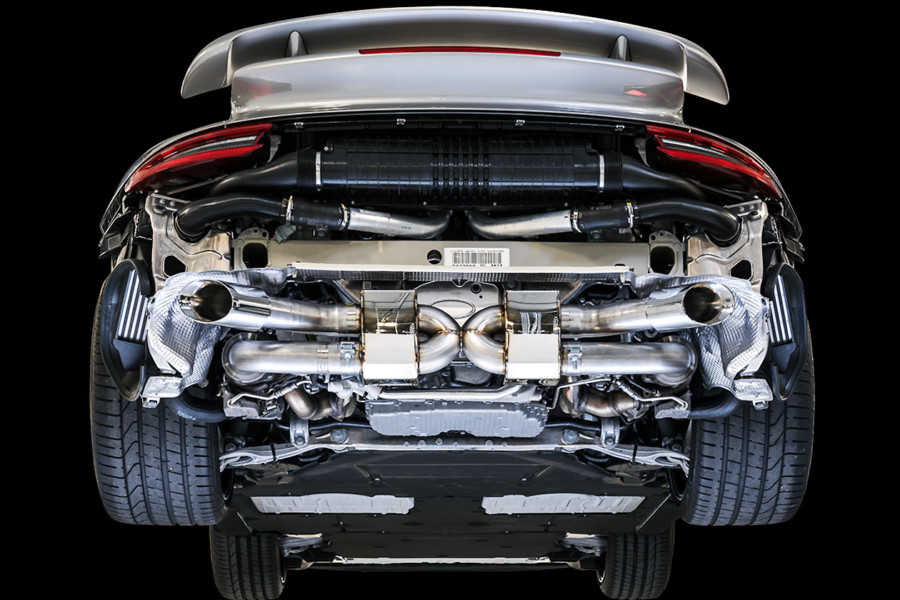 full front performance exhaust system for 911 turbo 991