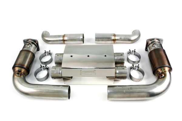 complete exhaust system for the 911 turbo 997 awe tuning exhaust upgrade