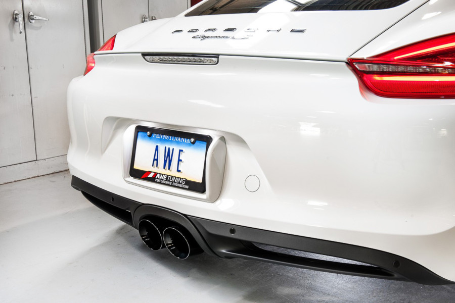 rear cayman shot showing awe exhaust