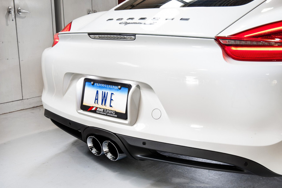 rear cayman shot showing awe exhaust