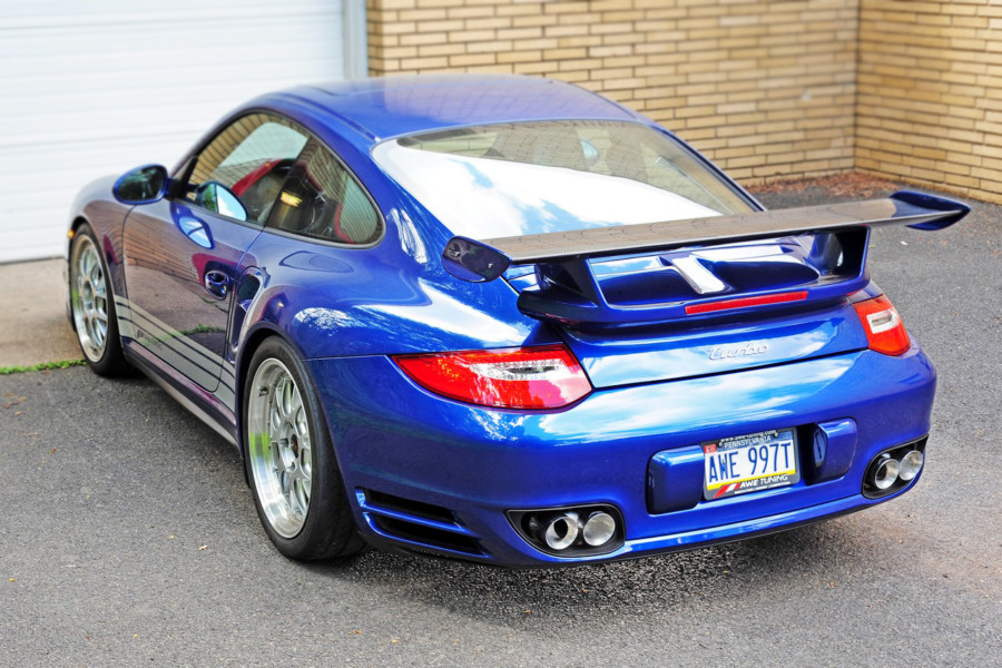 911 turbo exhaust upgrade underside view from awe tuning for 997