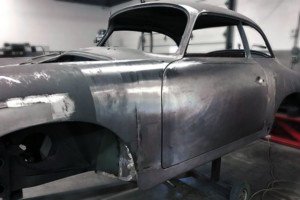 Porsche restoration by Pete's Custom Coachbuilding - 356 body ready for paint