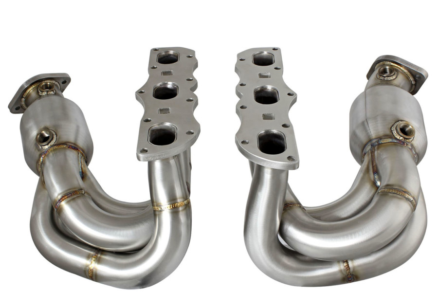 aFe exhaust header upgrade for Porsche Cayman 981