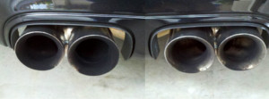 sooty tail pipes on a 911