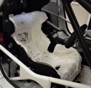 custom race seat made from foam