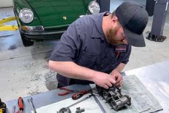 Porsche repair work in progress at the Porsche shop in Bend, OR Matrix