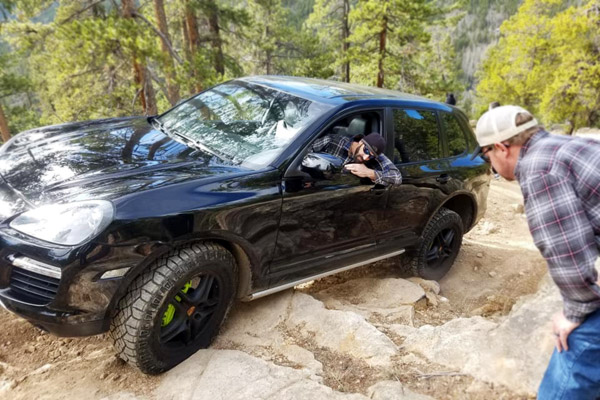 Rock crawling with Porsche Cayenne custom off road from Berg Performance