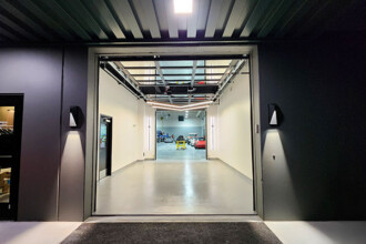 Purpose-built storage facility for classic Porsches at Blair Talbot Motors.