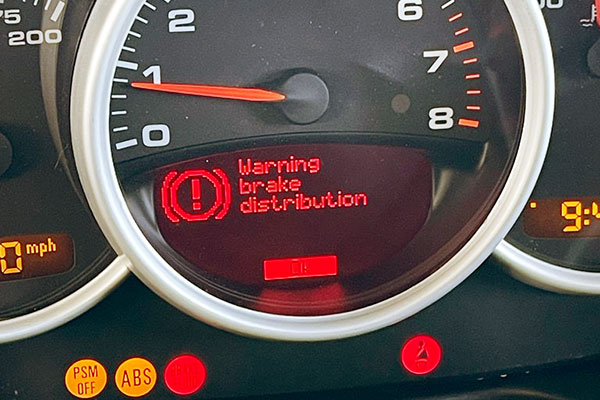 Porsche brake system distribution error
