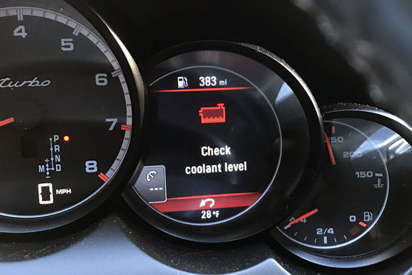 Porsche Check Coolant Level Message