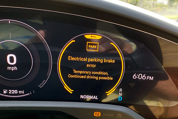 Porsche electrical parking brake error