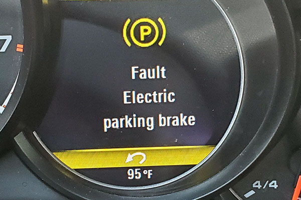 Porsche fault electric parking brake