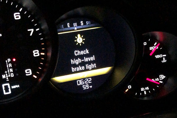Porsche Check High-Level Brake Light message