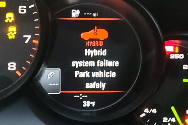 Porsche hybrid system failure