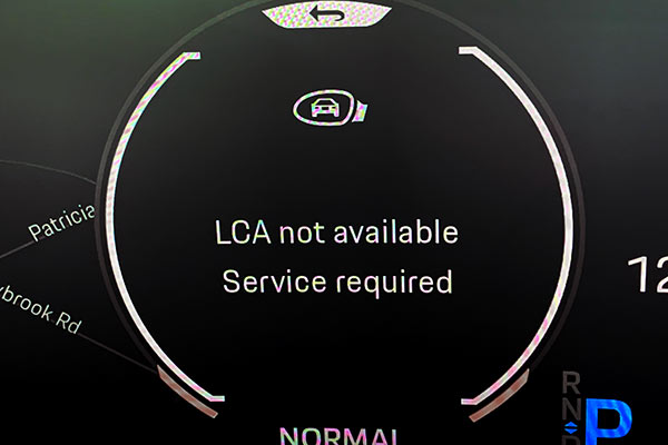 Porsche Lane Change Assist fault light - LCA not available