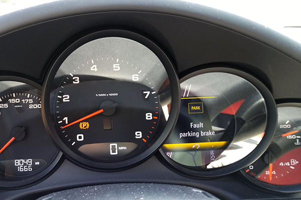 porsche parking brake fault message