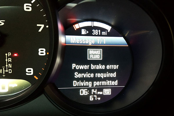 power brake error on Porsche