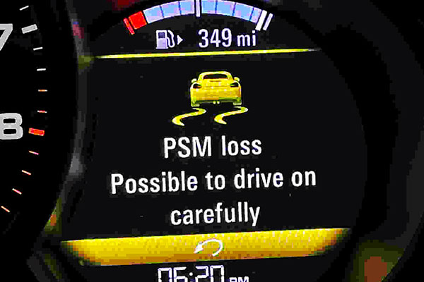 Porsche PSM loss drive on carefully message