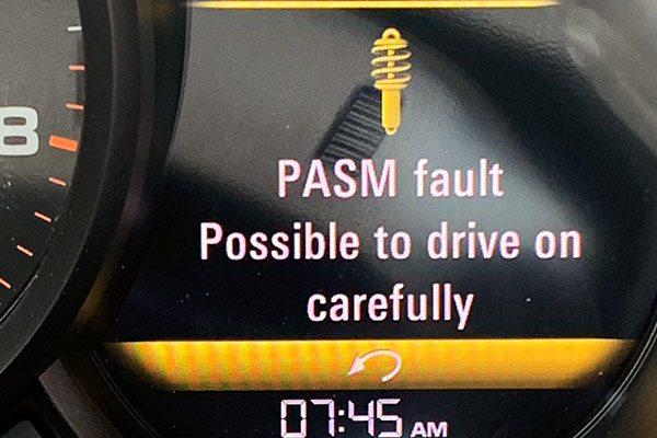 PASM fault on Porsche