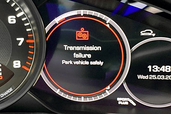 porsche transmission failure park vehicle message