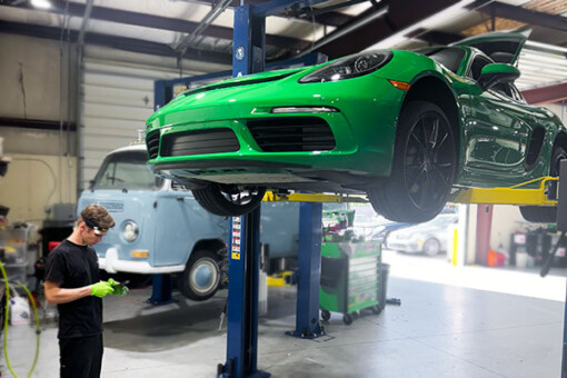 Porsche mechanics at Wright Auto Works, a recommended Porsche repair shop near Charleston, SC, specialize in Porsche repair and maintenance.