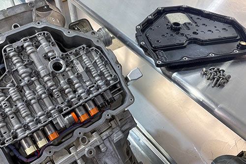 Porsche PDk repair - valve body replacement by MC Squared Autosport Dallas, TX