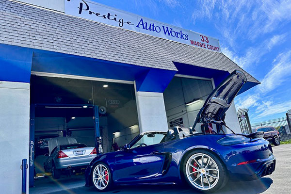 Independent Porsche Mechanics Prestige Auto Works a specialist Porsche repair shop in California.