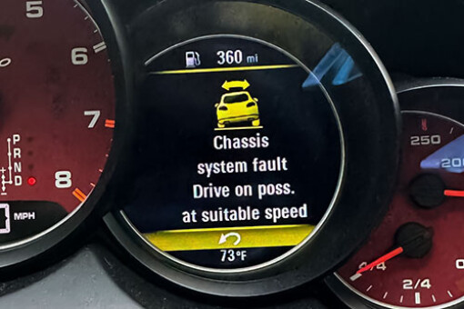 Porsche PDCC chassis system fault