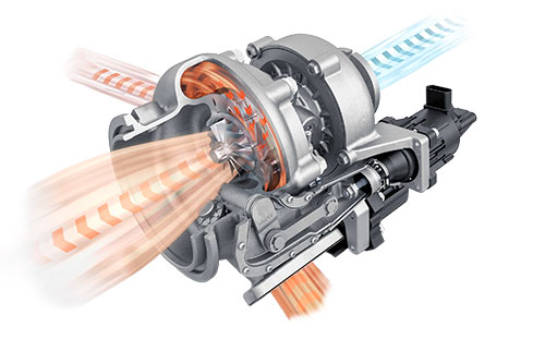 VTG - Porsche's variable turbine geometry turbo