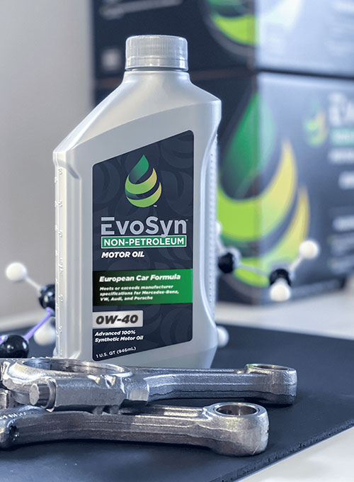 Recommended for all Porsche engines - Evolve non-petroleum renewable oil.