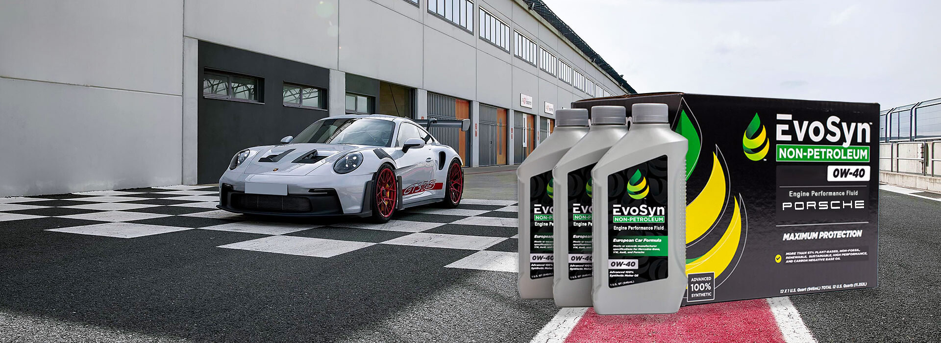 Upgrade your Porsche engine engine protection to renewable green non-petroleum based Evolve Performance Fluid.