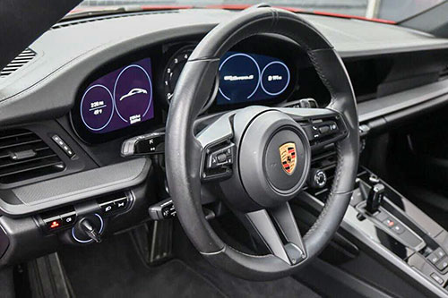 Modern high tech 992 interior.