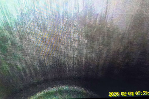 Porsche Macan with bore scoring seen via a bore scope of the cylinders.