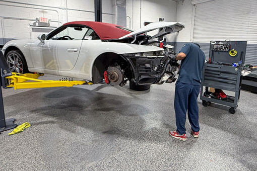 Porsche mechanics at 9 Auto Motion Porsche Performance Specialist, a recommended Porsche repair shop near Riviera Beach, FL, specialize in Porsche repair and maintenance.